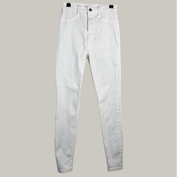 Zara Denim - Zara High Waist Skinny Jeans White 4 Baddie Going Out Casual Chic